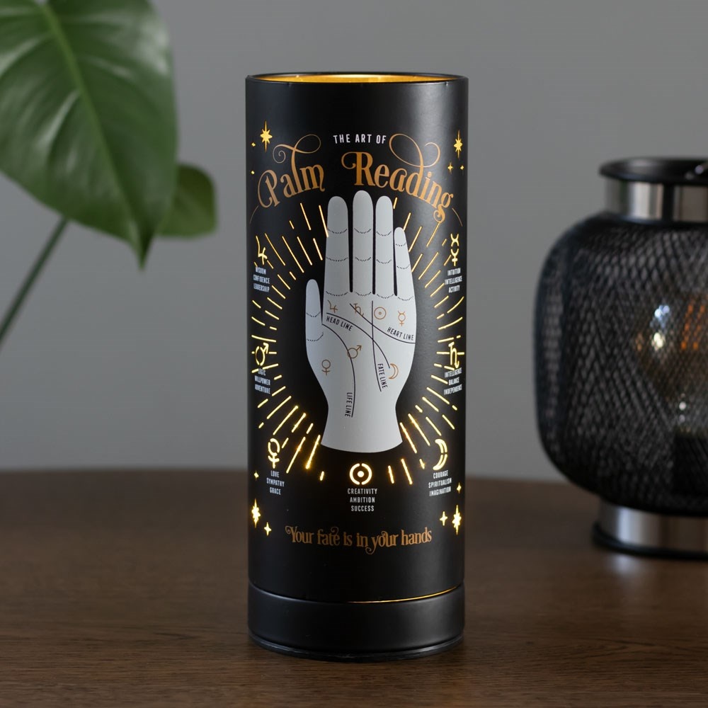 Something Different - Palm Reading Electric Tafellamp - Zwart
